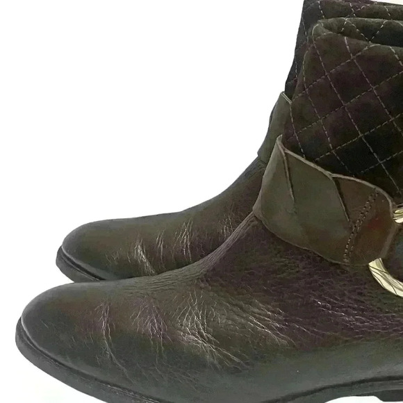 Brighton Johnny Women’s  Brown Woven Leather Booties Size 10 M - Picture 5 of 12